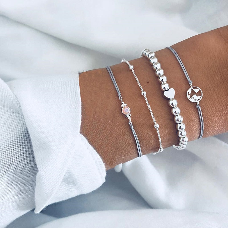 Beachy Chain Bracelet Sets