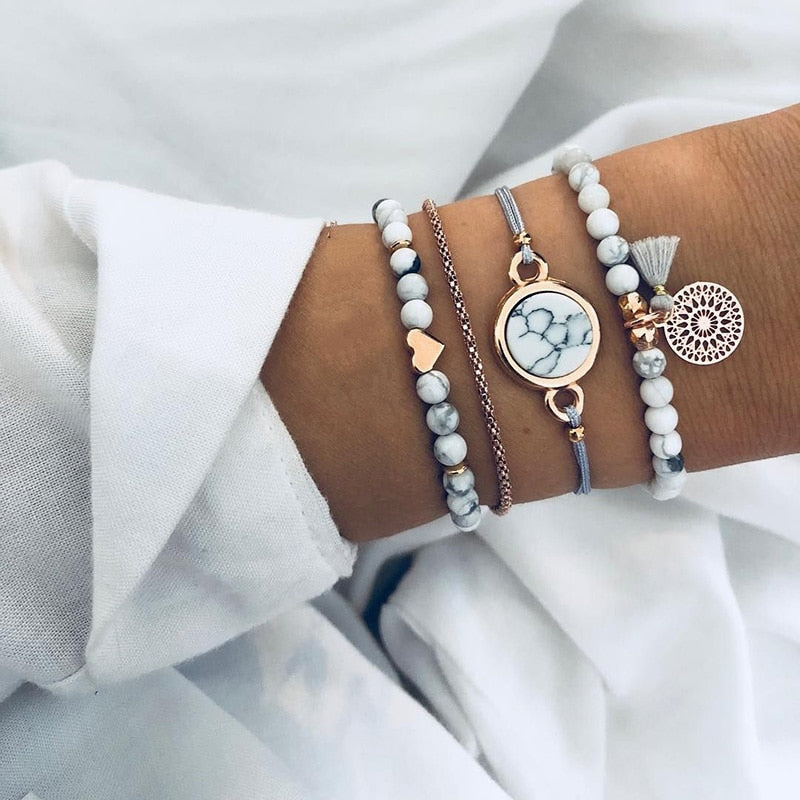 Beachy Chain Bracelet Sets