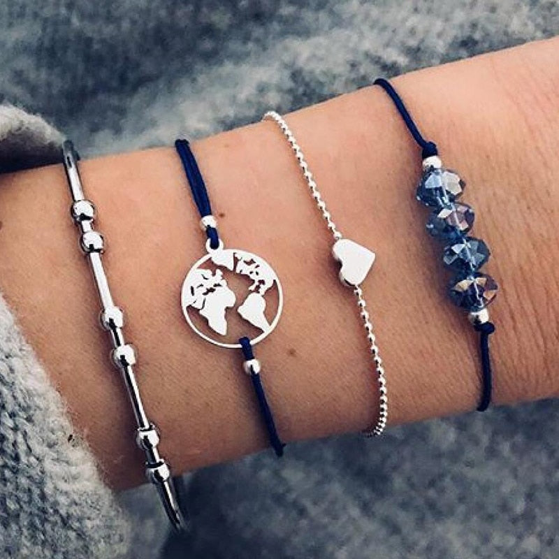 Beachy Chain Bracelet Sets