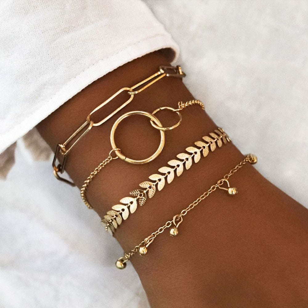 Beachy Chain Bracelet Sets