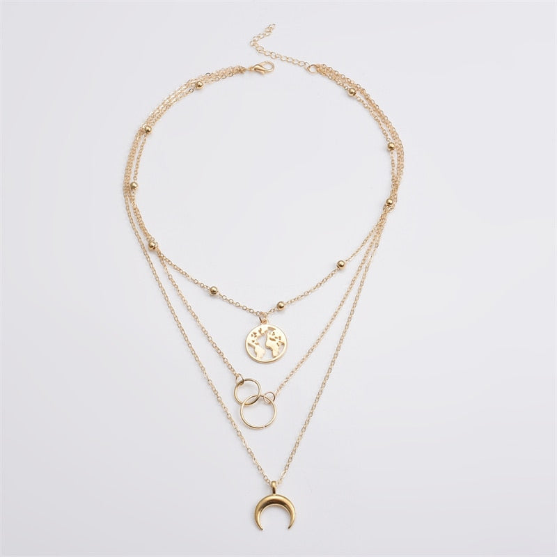 Layered Pendant Necklace Sets