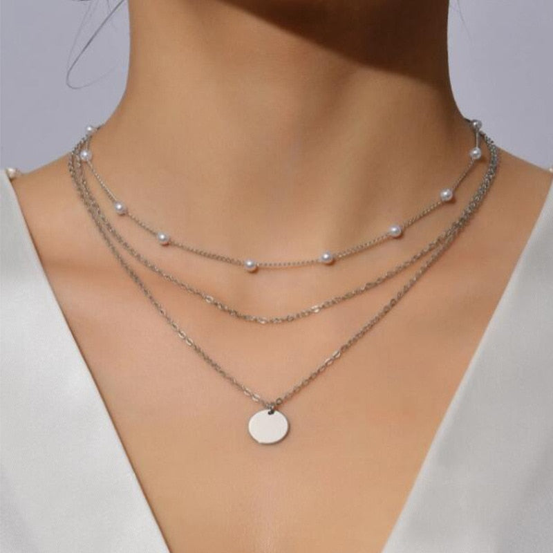 Layered Pendant Necklace Sets