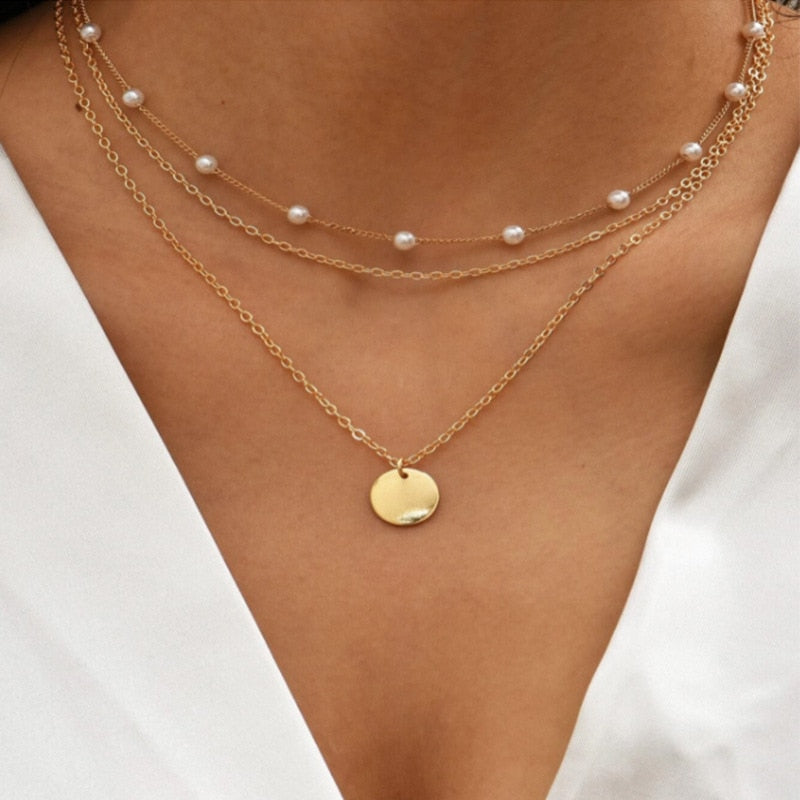 Layered Pendant Necklace Sets