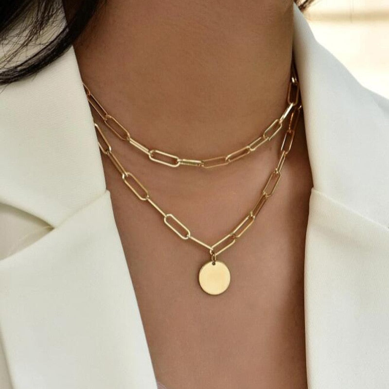 Layered Pendant Necklace Sets