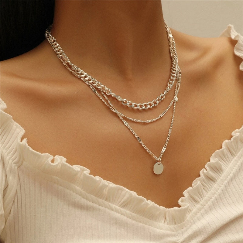 Layered Pendant Necklace Sets