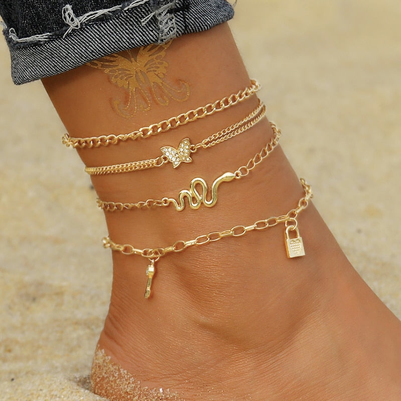 Emily's Various Anklet Sets