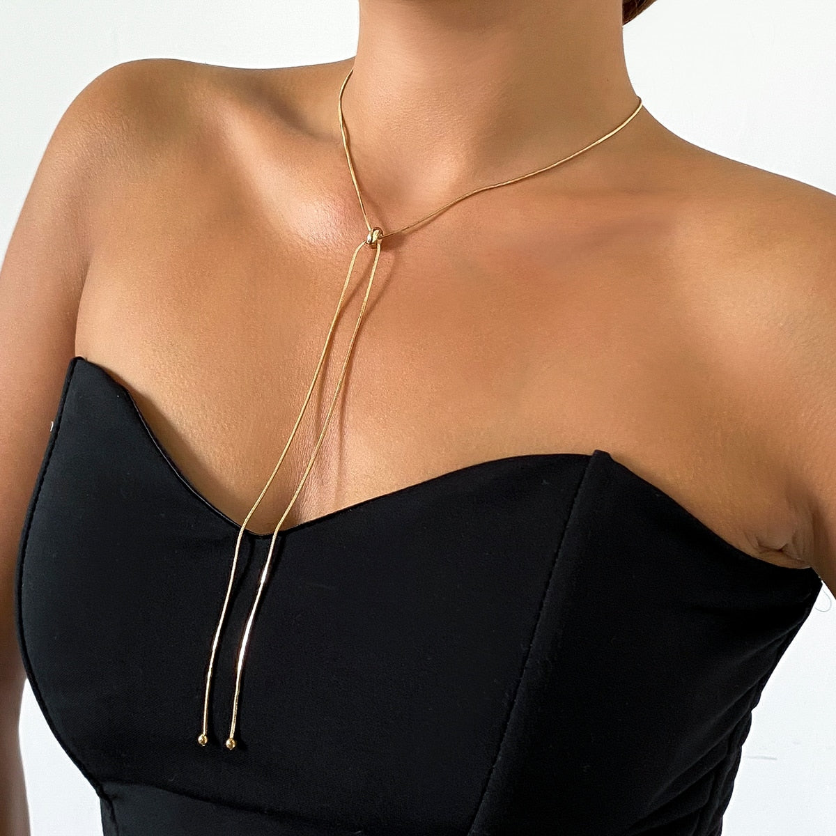 Debra Chain Choker Ball Pendant Necklace