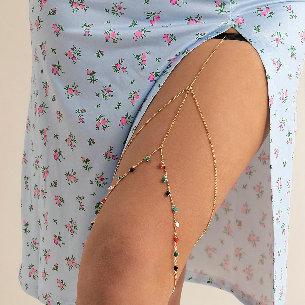 Bohemian Elastic and Adjustable Leg Chain