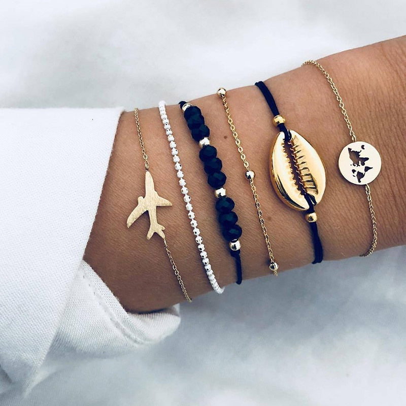 Beachy Chain Bracelet Sets