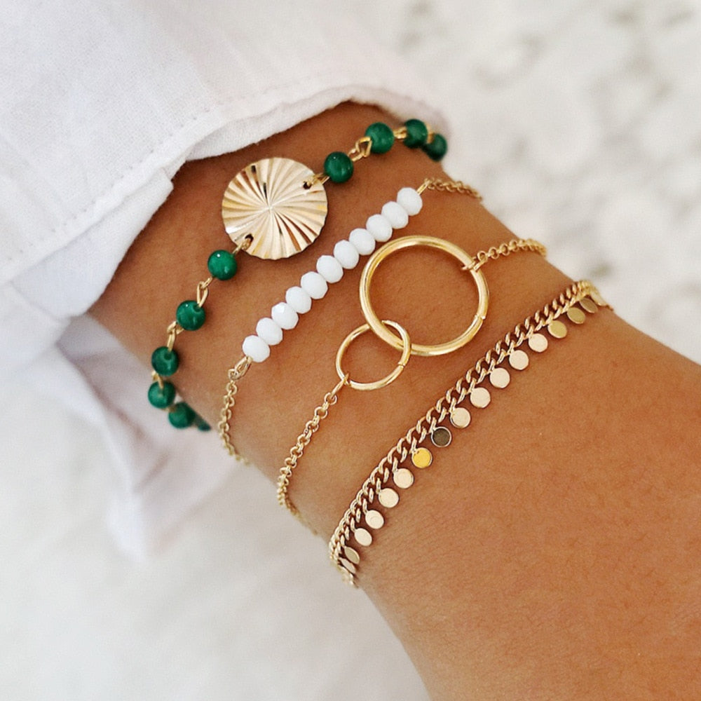 Beachy Chain Bracelet Sets