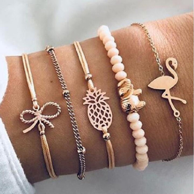 Beachy Chain Bracelet Sets