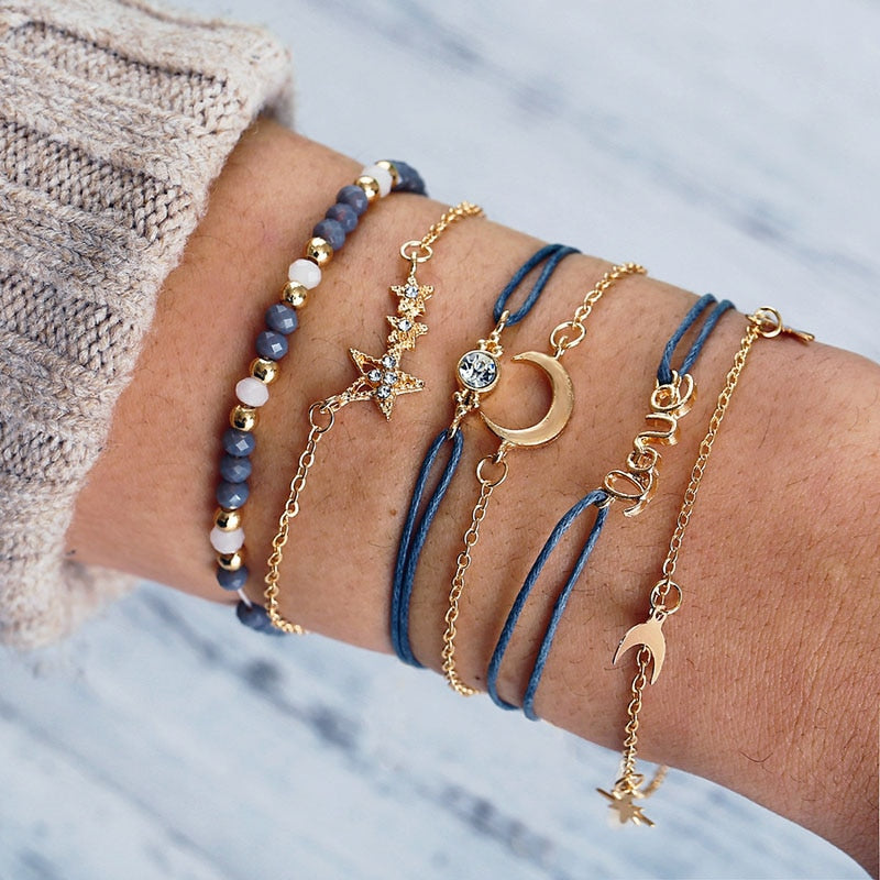 Beachy Chain Bracelet Sets