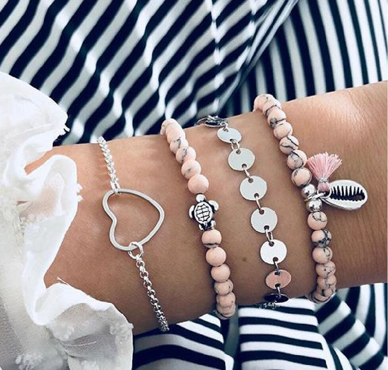 Beachy Chain Bracelet Sets