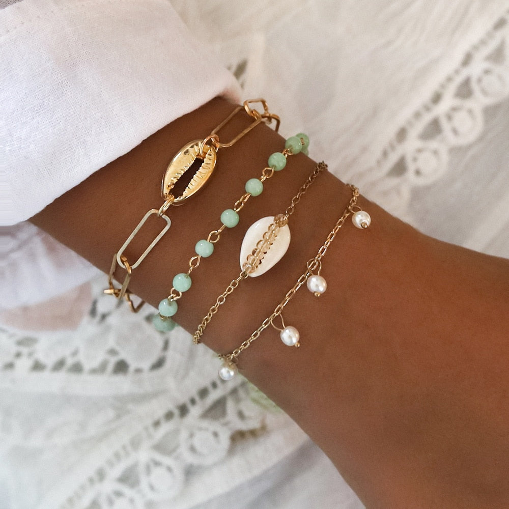 Beachy Chain Bracelet Sets