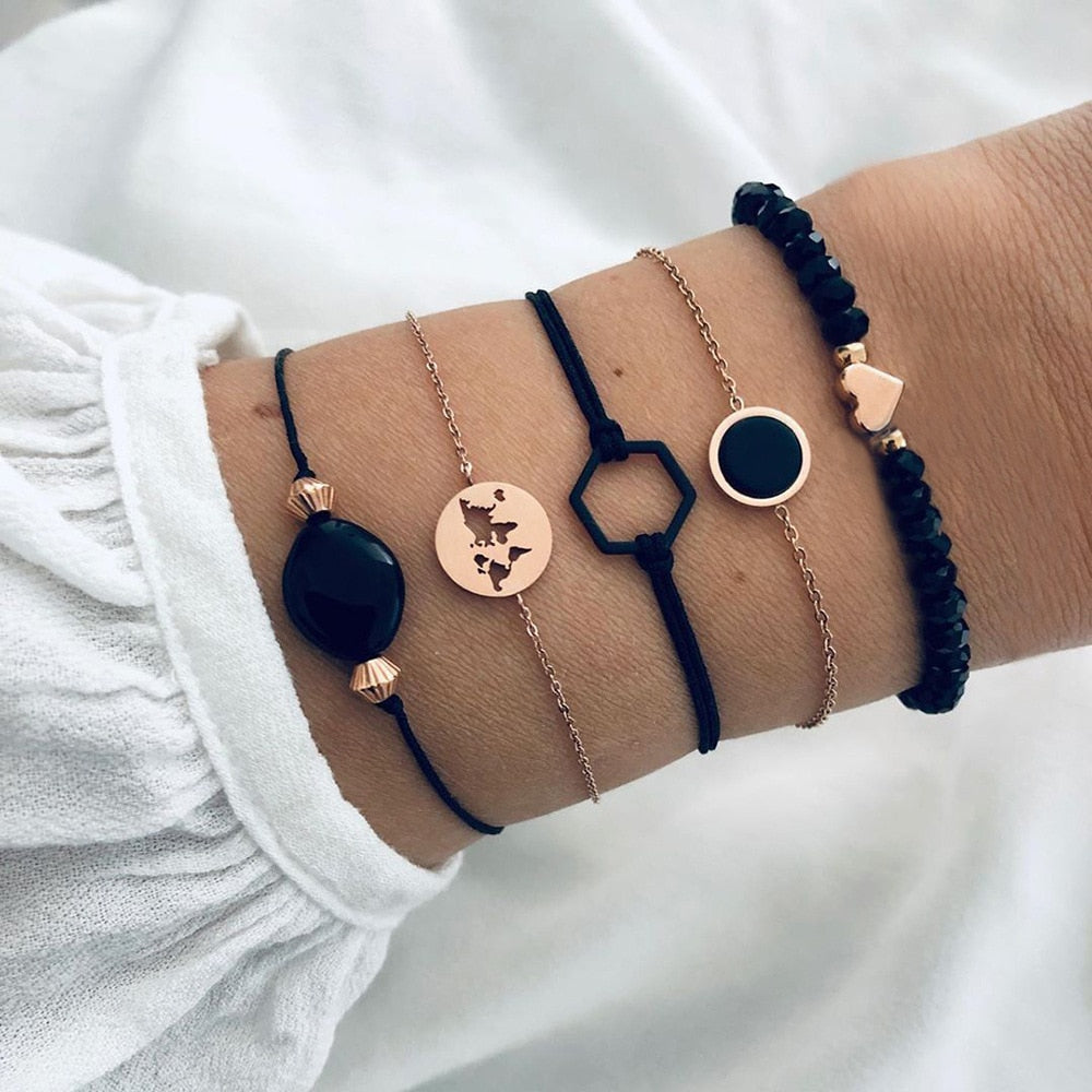 Beachy Chain Bracelet Sets
