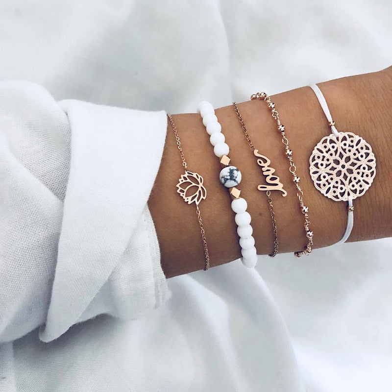 Beachy Chain Bracelet Sets