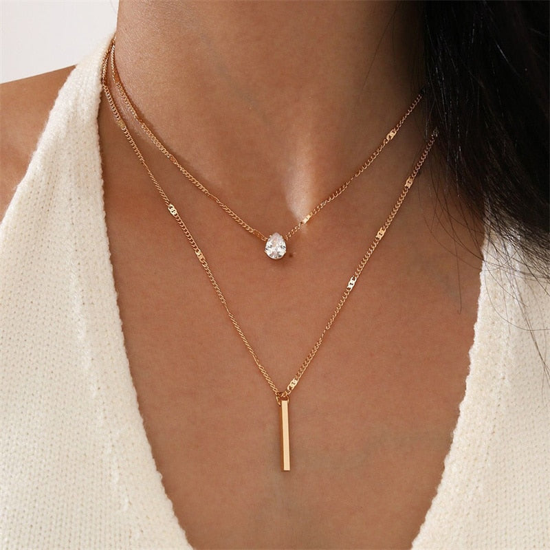 Layered Pendant Necklace Sets