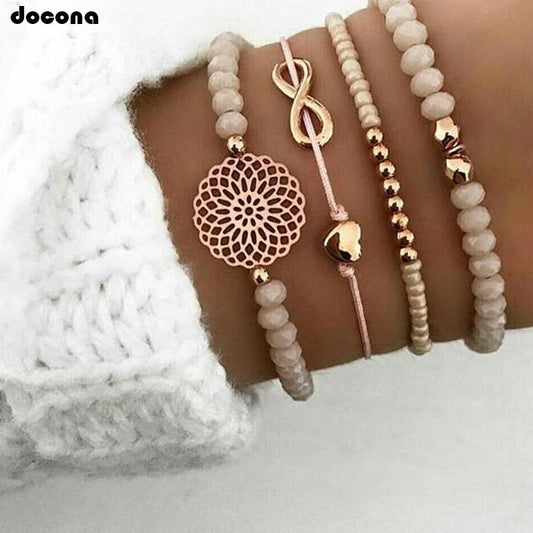 Claire Adjustable  Beaded Bracelet Sets
