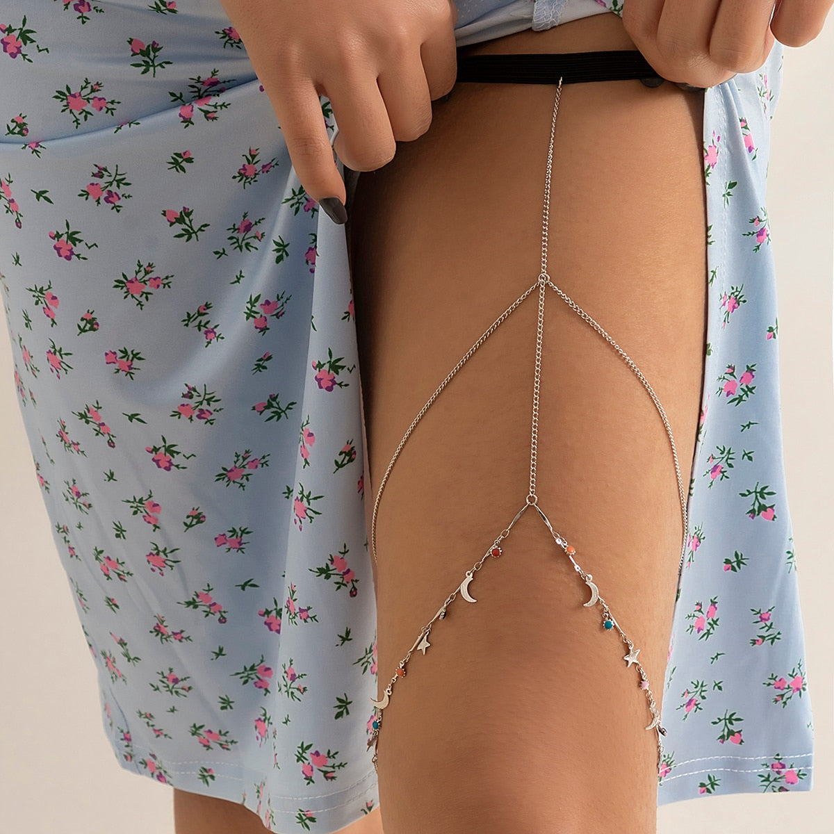Bohemian Elastic and Adjustable Leg Chain